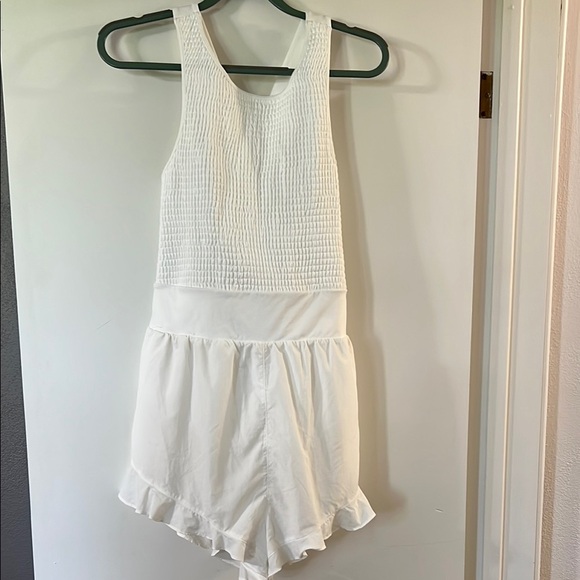 FP Movement by Free People Pants - FP Movement by Free People Textured Ivory Romper